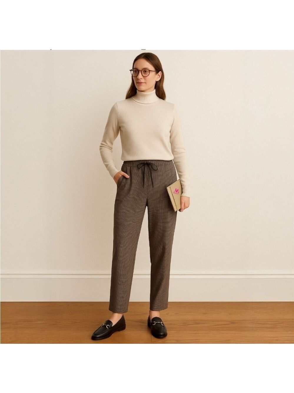 Aritzia The Group Babaton Jimmy Pant in Brown Sz Small